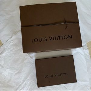 Set of Louis Vuitton Large Purse Bag Box and Scarf Box